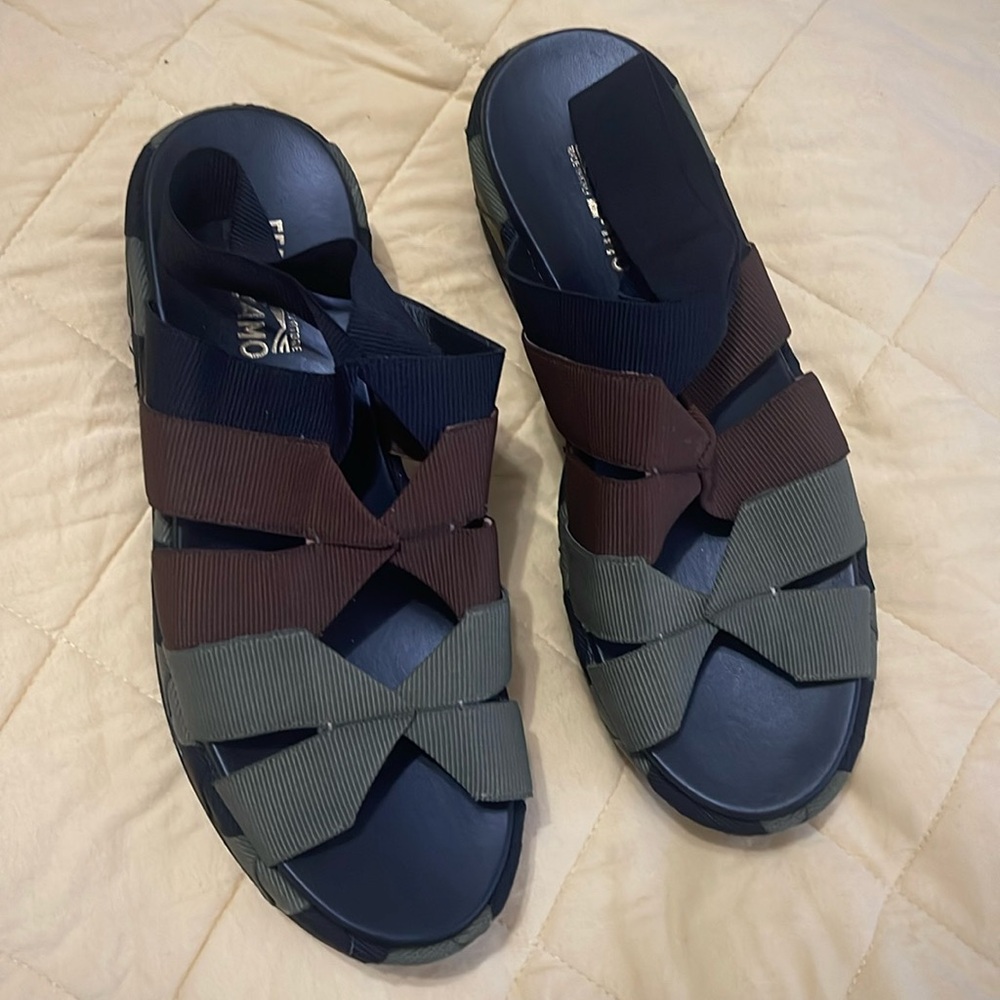 Salvatore Ferragamo sling back wedges in excellent condition size 11